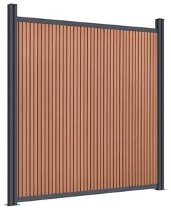 Panouri pentru gard, maro, 526x186 cm, WPC