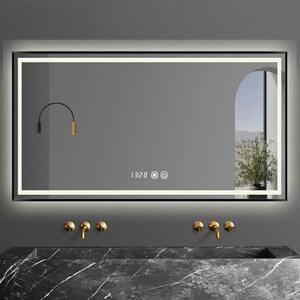 Oglinda Led Si Touch Cu Functie Dezaburire, Elit's, EsnJ42, 100X80cm, Rama Neagra