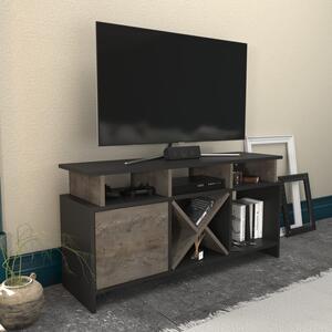 Comoda TV Auburn, gri/wenge, PAL, 120x30x61 cm