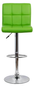 Scaun bar, înălțime reglabilă, rotativ, suport picioare, piele ecologica, verde, ABS 191