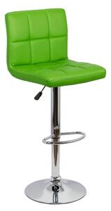 Scaun bar, înălțime reglabilă, rotativ, suport picioare, piele ecologica, verde, ABS 191