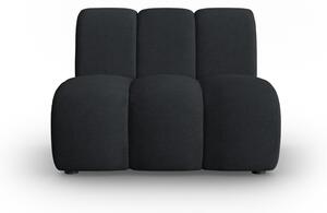 Modul pentru canapea Lupine cu tapiterie din tesatura structurala, negru