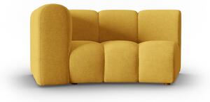 Modul pentru canapea Lupine in semicerc cu tapiterie din tesatura structurala, galben