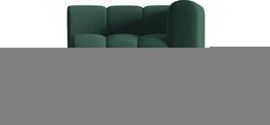 Modul pentru canapea Lupine in semicerc cu tapiterie din tesatura structurala, verde