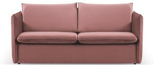 Canapea extensibila Agate cu 2 locuri si saltea inclusa, roz