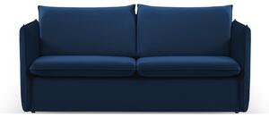 Canapea extensibila Agate cu 3 locuri si saltea inclusa, albastru royal