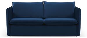 Canapea extensibila Agate cu 2 locuri si saltea inclusa, albastru royal