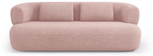 Canapea Jenny cu 3 locuri si tapiterie boucle, roz