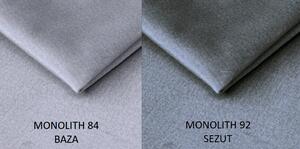 Canapea DELUXE, stofa catifelata gri - Monolith 84/Monolith 92, 256x10