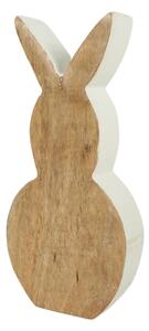 Iepure de lemn de Paste NUBBIN 23 cm, alb