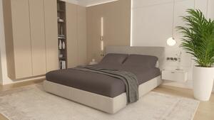 Cearceaf cu elastic 100% Bumbac Cottone 180X200 cm Gri
