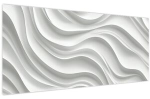 Tablou - Valuri Albe 3D (120x50 cm)