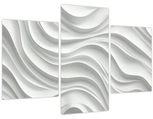 Tablou - Valuri Albe 3D (90x60 cm)
