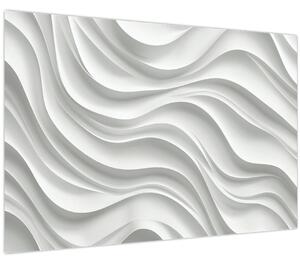 Tablou - Valuri Albe 3D (90x60 cm)