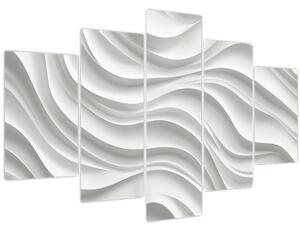 Tablou - Valuri Albe 3D (150x105 cm)