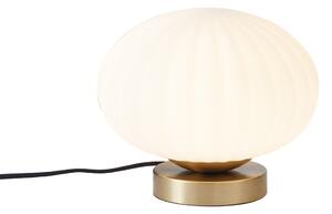 Lampă de masă de design din alamă cu sticlă opal - Mochi