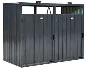 Carcasă pentru 2 pubele de 120l sau 240l Alabama CoverTech antracit