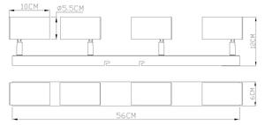Spot Globo 57911-4P ROBBY 4xGU10/35W/230V portocaliu