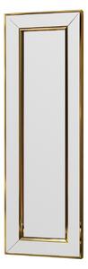 Oglinda perete Carlos, auriu, sticla, 30x3x90 cm