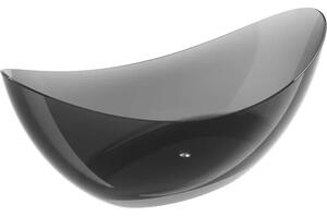 Mexen Vea cada neagră freestanding transparentă 180 x 80 cm, dop crom - 58091808013
