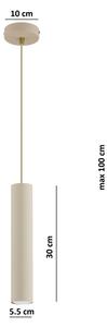 Brilagi - Lustra suspendată pe cablu TUBE 1xGU10/15W/230V bej/auriu