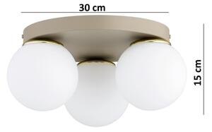Brilagi - Plafonieră MILO ECRU 1xE27/60W/230V diam. 15 cm bej/auriu
