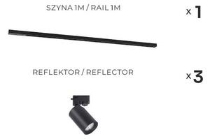 Zuma Line 3554 - Spot pentru șină TORE 3xGU10/35W/230V, negru