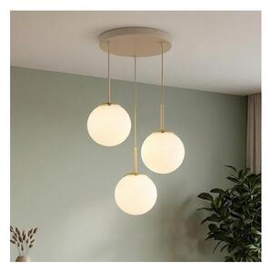 Brilagi - Lustră suspendată pe cablu MILO ECRU 3xE27/60W/230V, bej/auriu