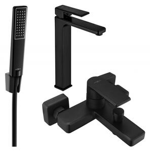 Mexen Mino R72 set pentru cadă, negru - 72413R72-70