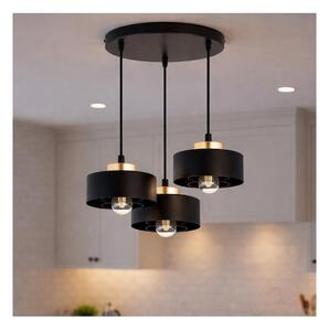 Brilagi - Lustră suspendată cu cablu SPRING 3xE27/60W/230V negru/auriu