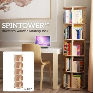 Spintower™ Raft Rotativ Din Lemn Pe Mai Multe Niveluri