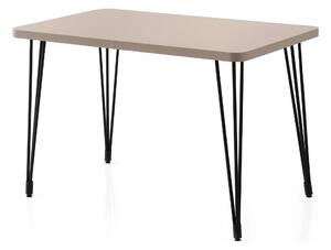 Masa LAGOS 1424, bej/negru, PAL melaminat/metal, 120x70x75 cm