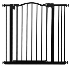 PawHut Poartă Extensibilă pentru Câini fără Șuruburi, Poartă de Siguranță Reglabilă, 94-100x94 cm, Negru | Aosom Romania
