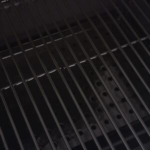 Gratar barbecue cu carbuni, afumatoare si raft jos, negru - V43048V