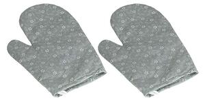 Mănușă de bucătărie Bellatex Floare gri, 28 x 18 cm, 2 buc