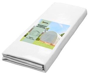 Outsunny Sera din PE cu 8 Ferestre, Ușă Enrolabilă și Margini Îngropate, 4x3x2 m, Albă | Aosom Romania