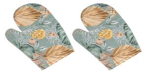 Mănușă de bucătărie Bellatex Monstera gri, 28 x18 cm, 2 buc