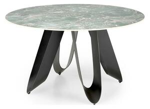 Masa GIOVANI, verde/negru, ceramica/metal, 135x135x76 cm