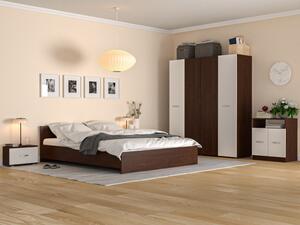 Dormitor Alex Wenghe cu Comoda Tv 140x200 cm