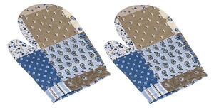Mănușă de bucătărie Bellatex Patchwork albastru ,28 x 18 cm, 2 buc