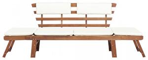Sezlong/Banca gradina, lemn masiv de acacia, 190 x 66 x 75 cm - V42647V