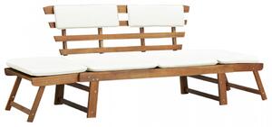 Sezlong/Banca gradina, lemn masiv de acacia, 190 x 66 x 75 cm - V42647V