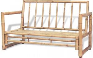 Canapea gradina 2 locuri cu perne, bambus - V43157V