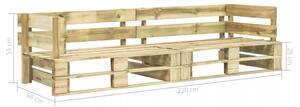 Canapea de gradina cu 2 locuri din paleti, lemn - V276311V