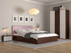 Dormitor Era Mixt Sifonier Wenghe/tablie roz 90x200 cm