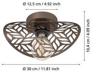 Eglo 44125 - Aplică de perete SWABY 1xE27/60W/230V, bronz