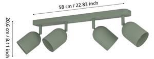 Eglo 44135 - Corp de iluminat cu spoturi TILSTON, 4xE14/40W/230V, verde