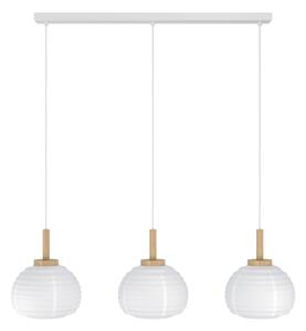 Eglo 44066 - Lustră suspendată SUMMERHILL, 3xE27/40W/230V, alb/bej