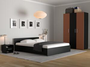 Dormitor Era Color negru/sahara 90x200 cm