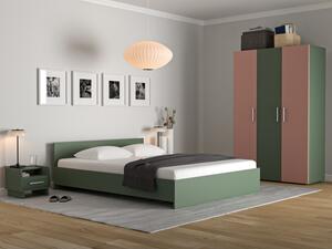 Dormitor Era Color verde/roz 90x200 cm